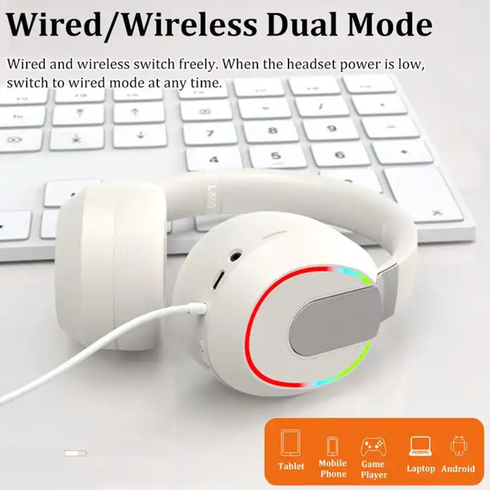 L850 Wireless Headset Stereo Sound Headphones Clear Calling Headset With Microphone For Computer Game Office Zoom Meeting blue - Image 2