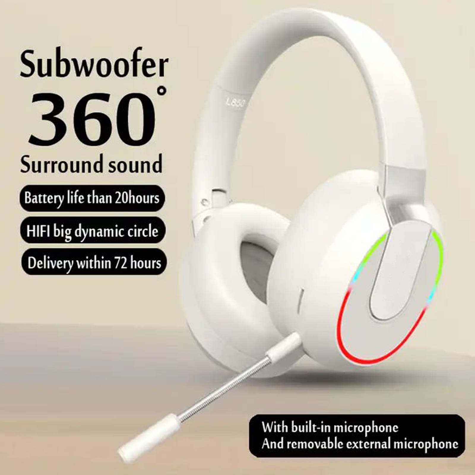 L850 Wireless Headset Stereo Sound Headphones Clear Calling Headset With Microphone For Computer Game Office Zoom Meeting blue - Image 4
