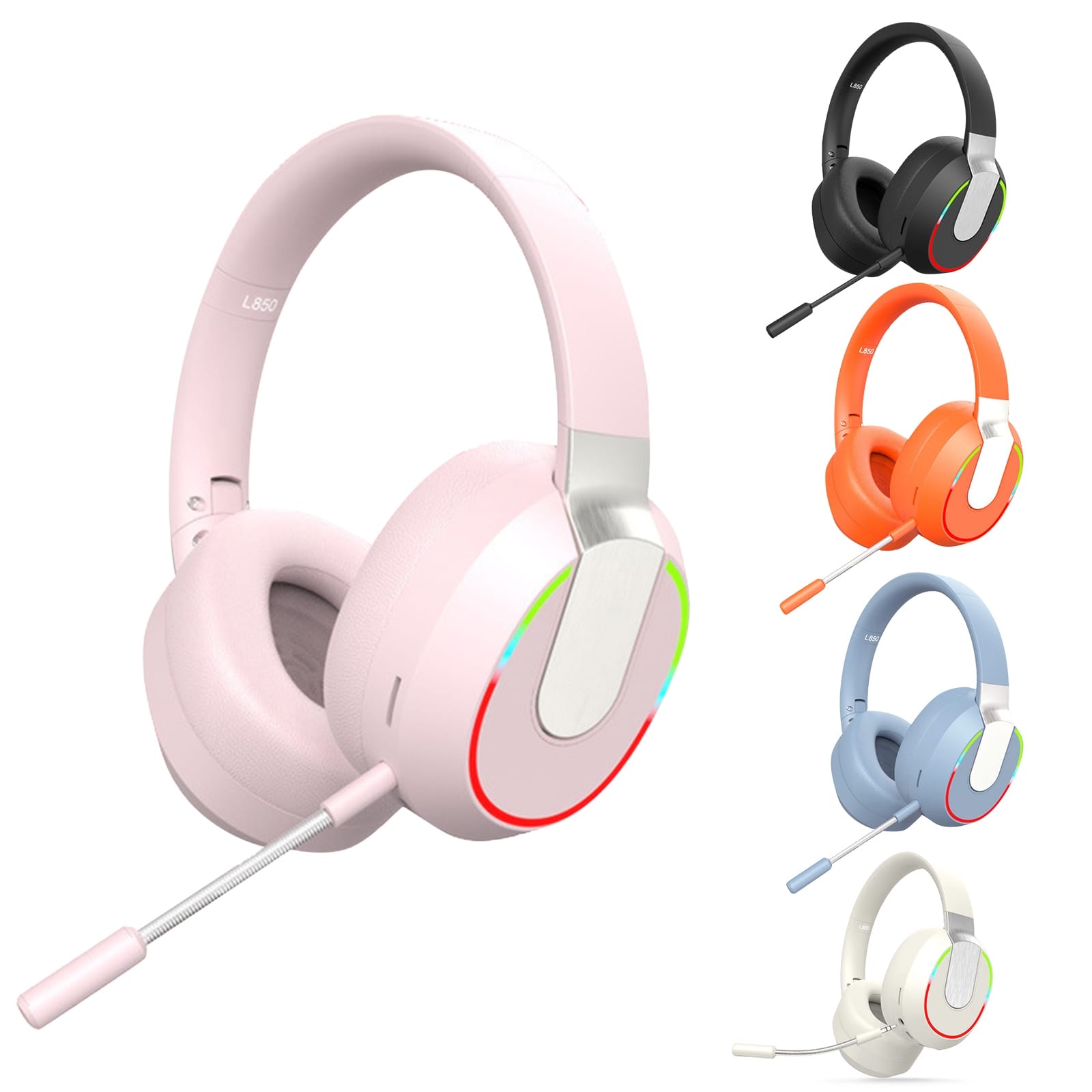 L850 Wireless Headset Stereo Sound Headphones Clear Calling Headset With Microphone For Computer Game Office Zoom Meeting white - Image 6
