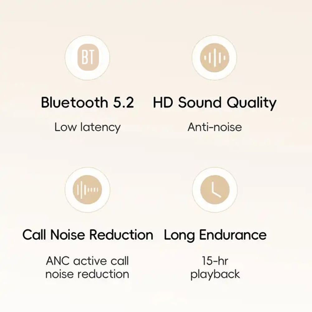 SPACEO3 Wireless Headset over Ear Computer Headphones Anc Noise Canceling Headset Light Grey - Image 3