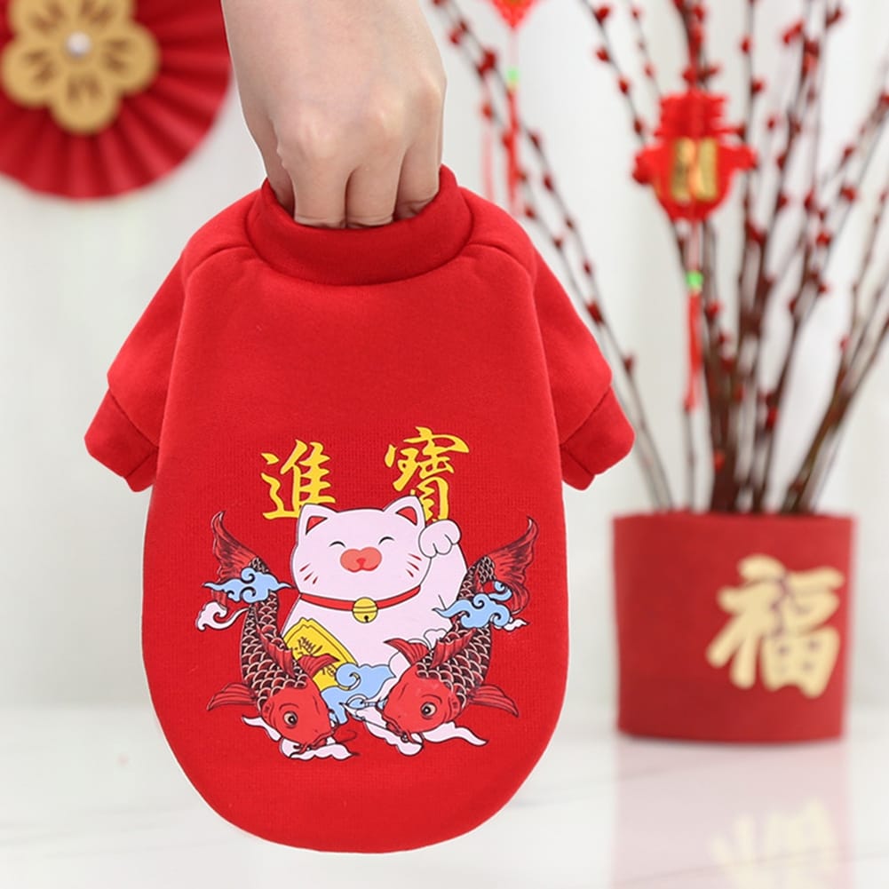 Pet Warm Coat Solid Color Dress Up Clothes Pet Supplies Photo Props For Small Medium Dogs Cats S (bust 35 back length 25cm) - Image 6