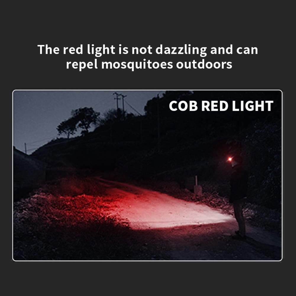 XPE+COB Headlights USB Rechargeable IPX4 Waterproof Power Display Motion Sensor Head Lamp For Camping Mountaineering Running 816S Induction - Image 5