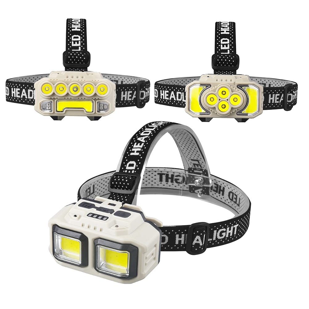 XPE+COB Headlights USB Rechargeable IPX4 Waterproof Power Display Motion Sensor Head Lamp For Camping Mountaineering Running 816S Induction - Image 6