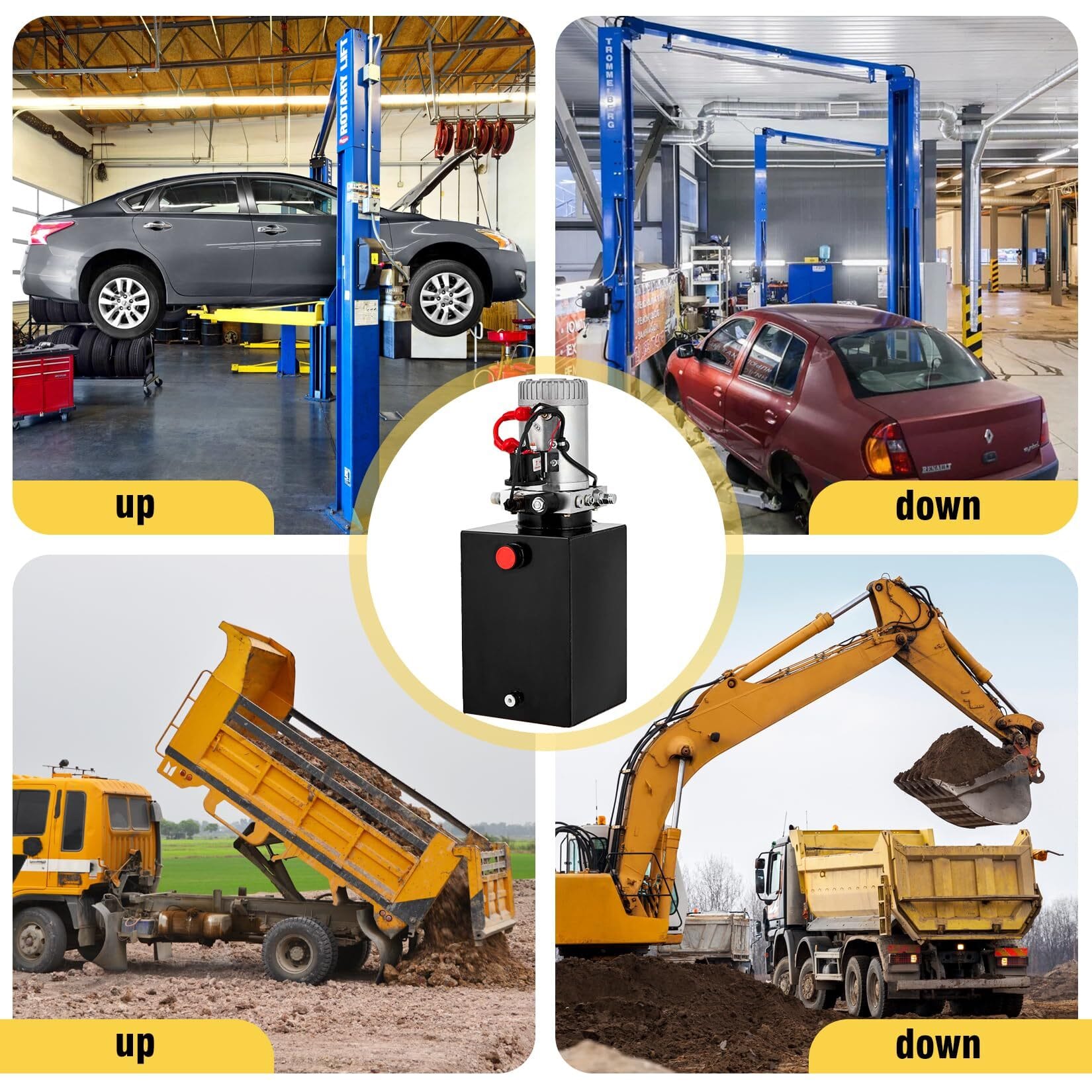 US GARVEE Hydraulic Power Unit 12V Car Lift Hydraulic Pump Power Unit Car Lift Single Phase - Image 3