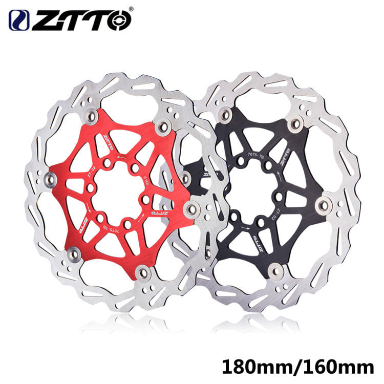 ZTTO 180mm 160mm Brake Floating Rotor Stainless Steel MTB Disc Hydraulic Brake Pads Bicycle parts 160MM red - Image 2