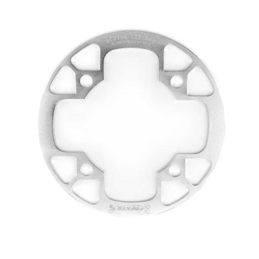 104bcd MTB Bicycle Chain Wheel Protection Cover Bicycle Protection Plate Guard Bike Crankset Full Protection Plate 32-34T silver