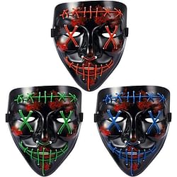 Category: Dropship Hobbies, SKU #PTO_0FHA84HZ_US, Title: US CYNDIE Halloween 3pcs LED Mask Light Up Scary Mask
