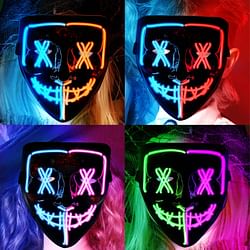 Category: Dropship Hobbies, SKU #PTO_0WZ1TX1A_US, Title: US CYNDIE 4 PACK Halloween Scary Mask LED Mask