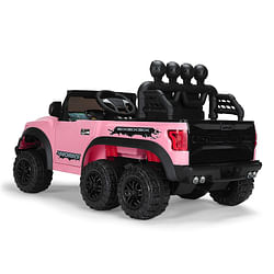 Category: Dropship Hobbies, SKU #PTO_0YBP6KD6_US, Title: US 2.4G Rc Pickup Truck 12V Battery Rechargeable Kids Ride on Electric Car Pink