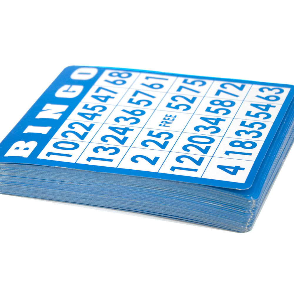 50 Pack Blue Bingo Cards