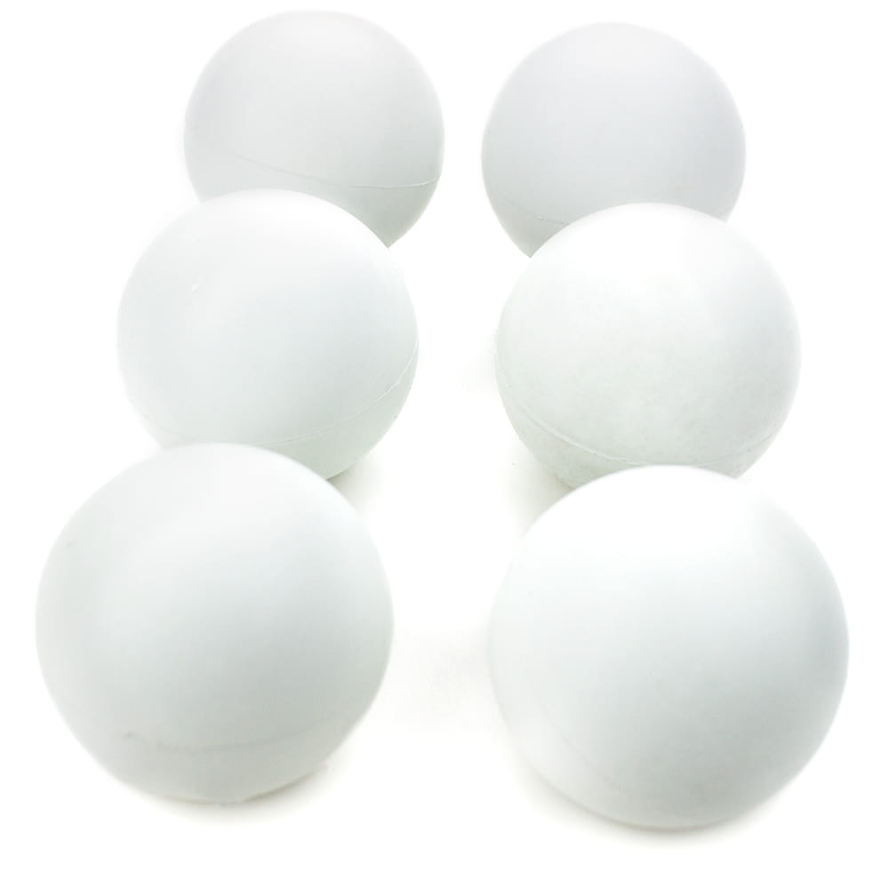 Set 6 White Regulation Size Lacrosse Balls Mesh Bag