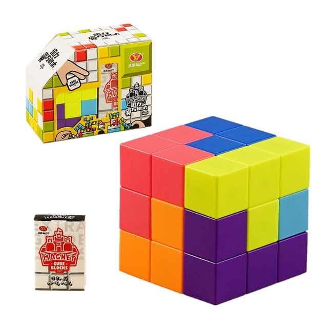 Color Clear YJ DIY Cube Building Blocks 3D
