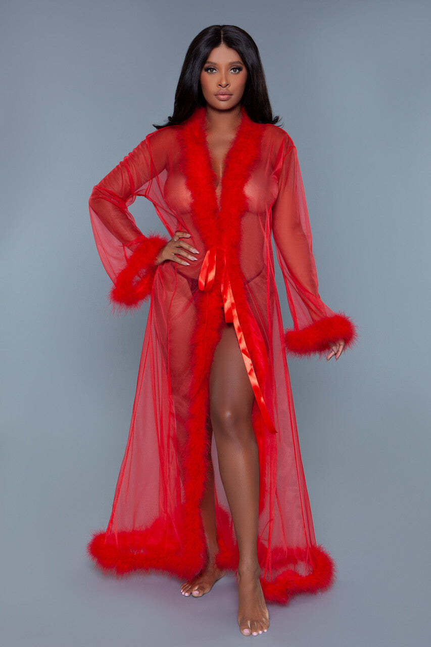 BW1650 Marabou Robe - Image 4