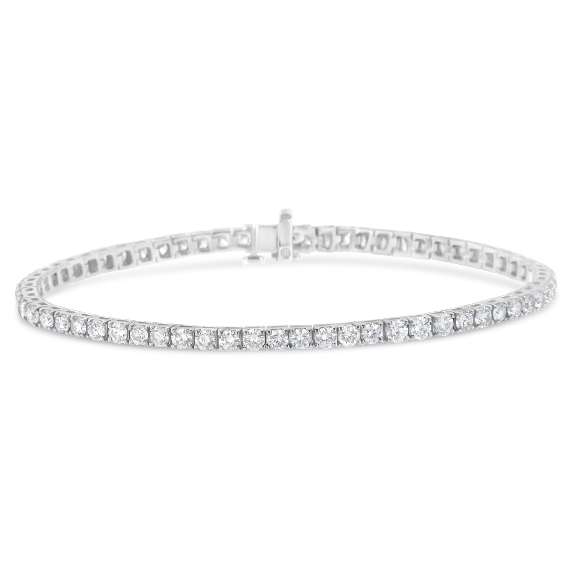 IGI Certified 8.0 Cttw Diamond 14K White Gold Classic 7" Tennis Bracelet (H-I Color, I1-I2 Clarity)