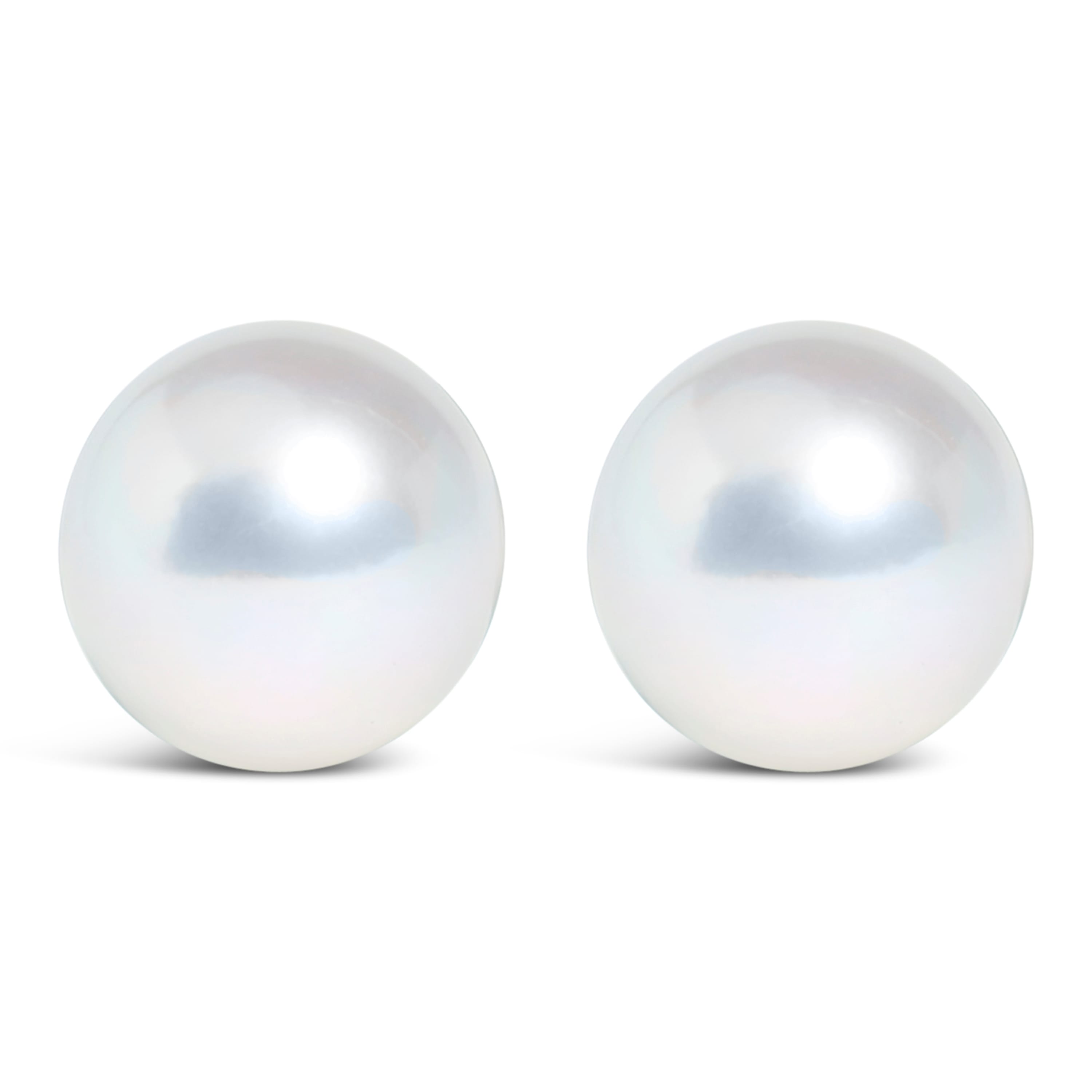 .925 Sterling Silver 6.5-7MM Cultured Freshwater Pearl Solitaire Stud Earrings - Image 3