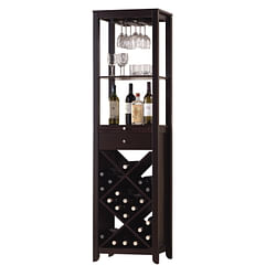 Category: Dropship Kitchen, SKU #347010, Title: Modern Style Umber Finish Wood Wine Cabinet