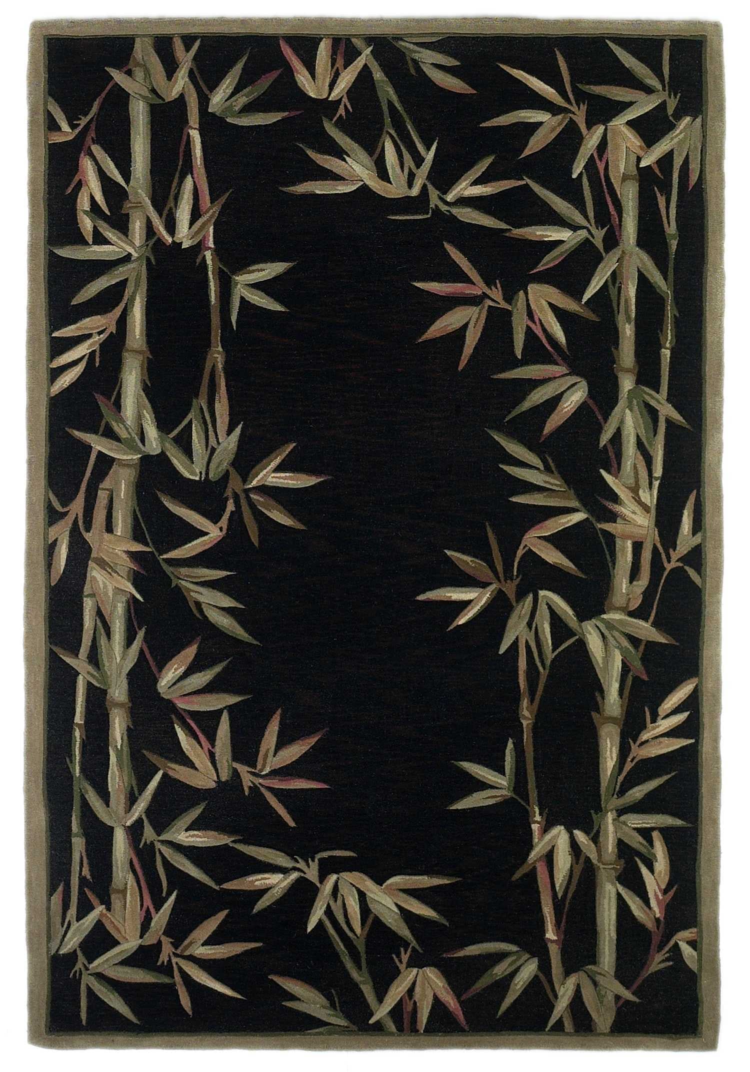 5' X 8' Wool Black Area Rug - Image 2