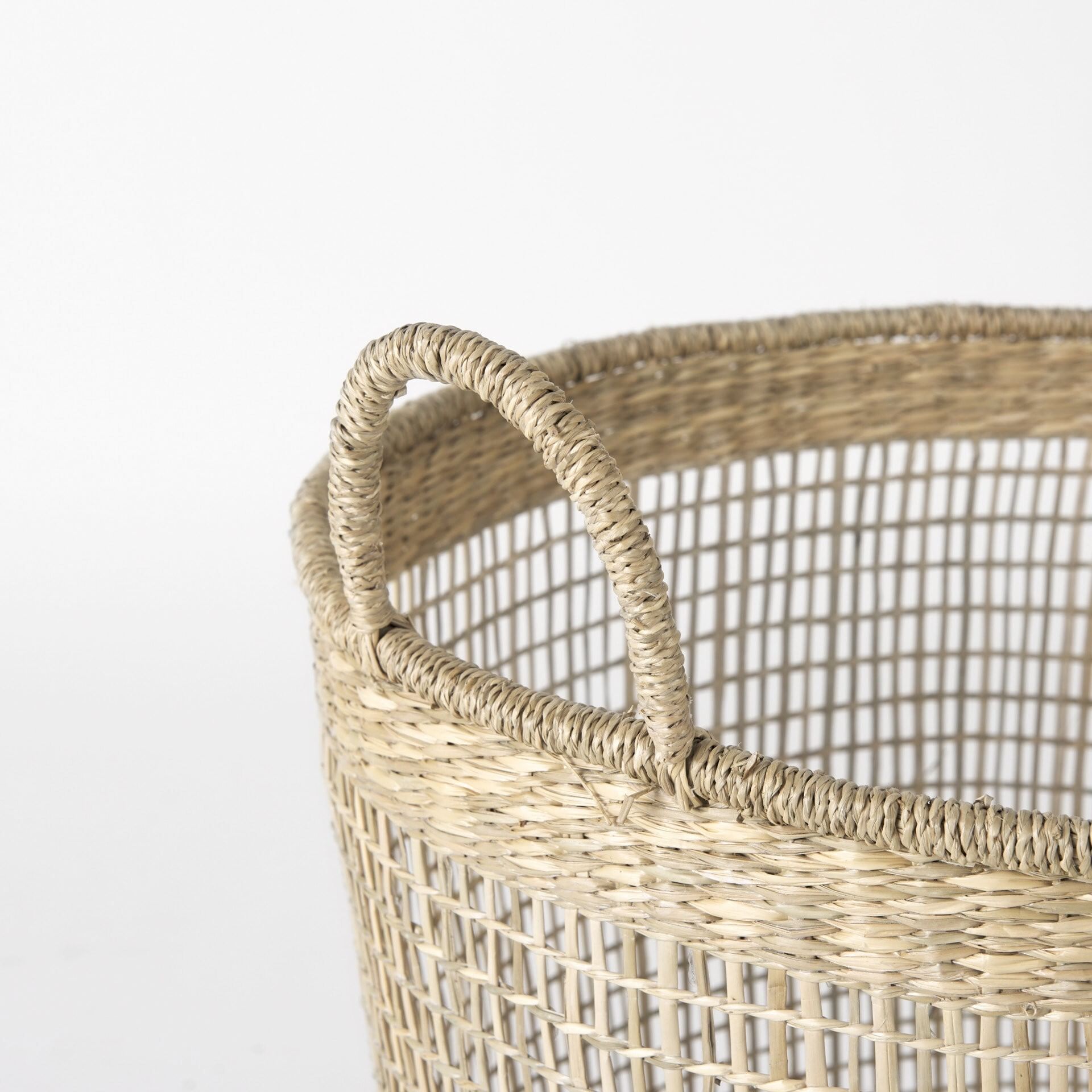 Set Round Wicker Storage Baskets