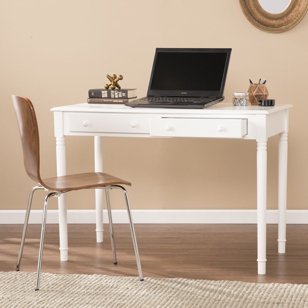 Crisp White Desk Drawers