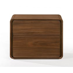 Category: Dropship Home, Garden & Furniture, SKU #473028, Title: Modern Walnut Brown Nightstand with Two Drawers