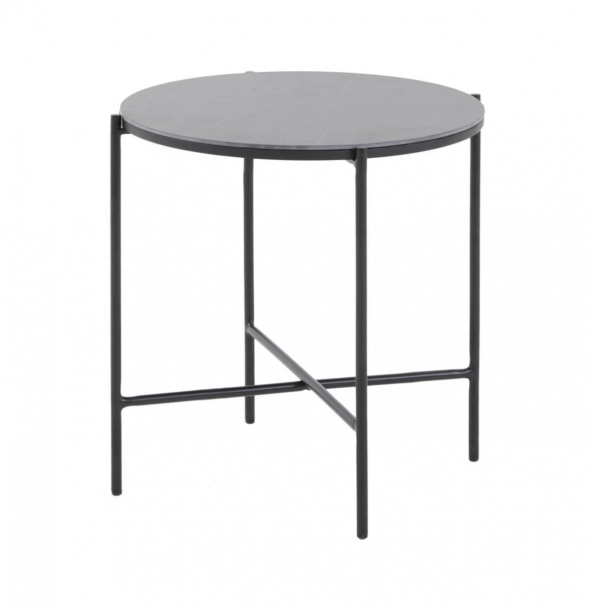 Modern Industrial Black Round Ceramic Table