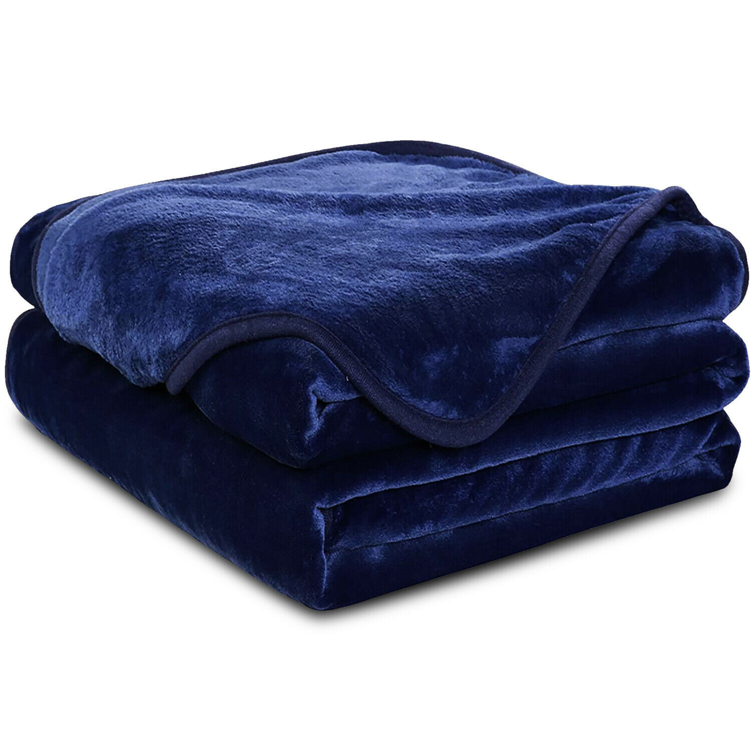 Blue Woven Polyester Solid Color Twin XL Blanket