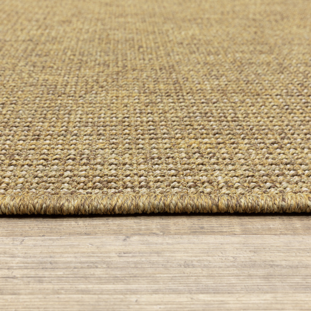 8' X 11' Tan Stain Resistant Indoor Outdoor Area Rug - Image 4