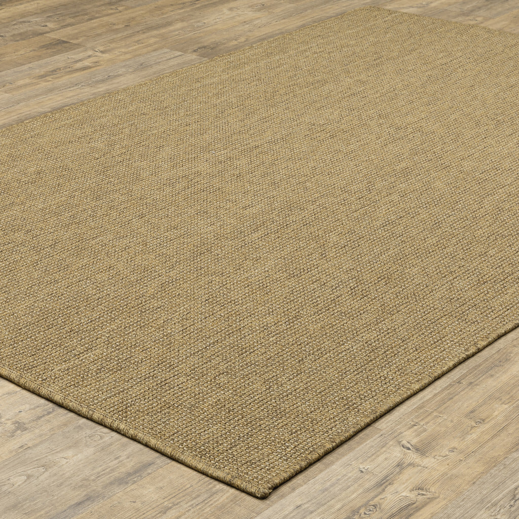 8' X 11' Tan Stain Resistant Indoor Outdoor Area Rug - Image 6