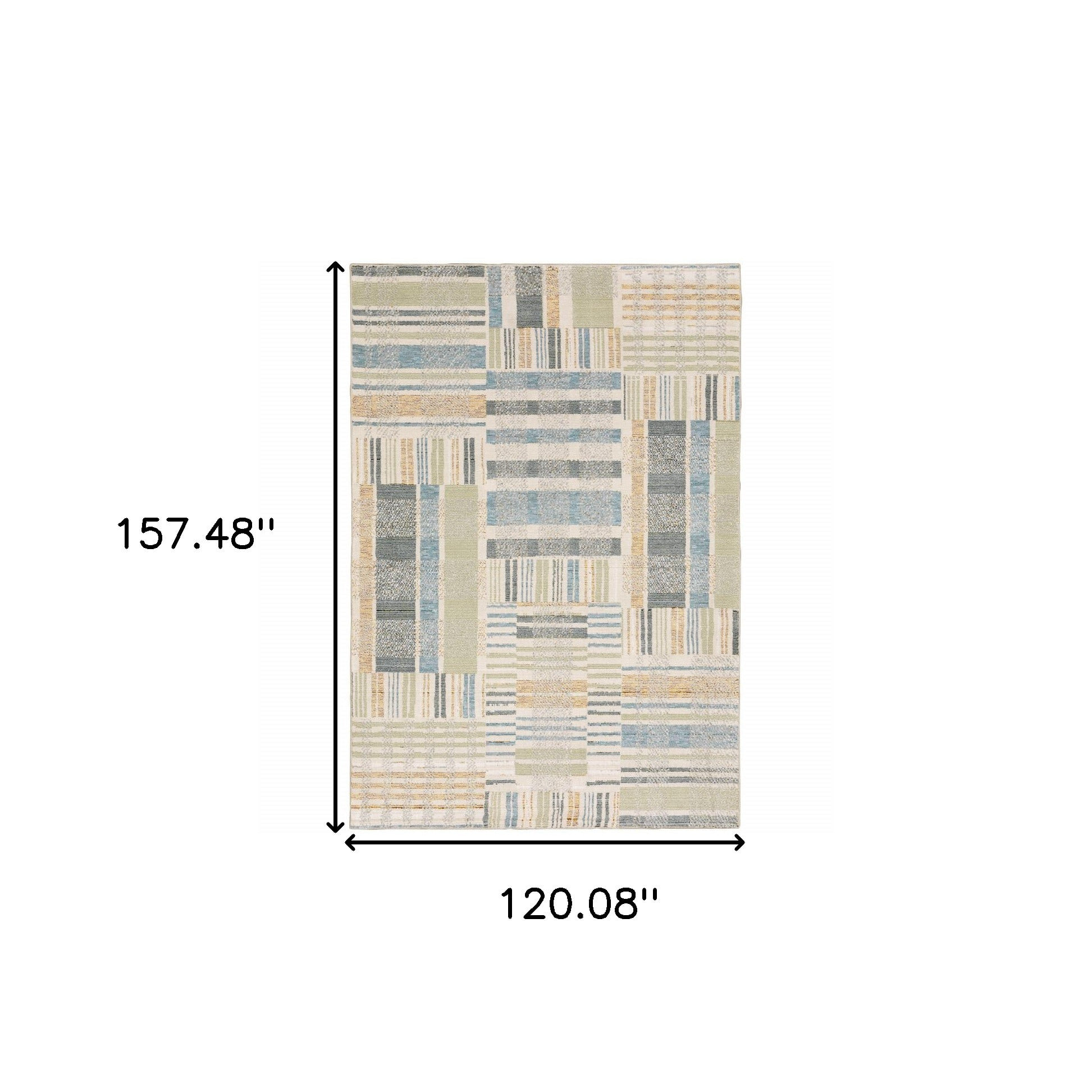 10' X 13' Gray and Ivory Geometric Power Loom Area Rug - Image 7