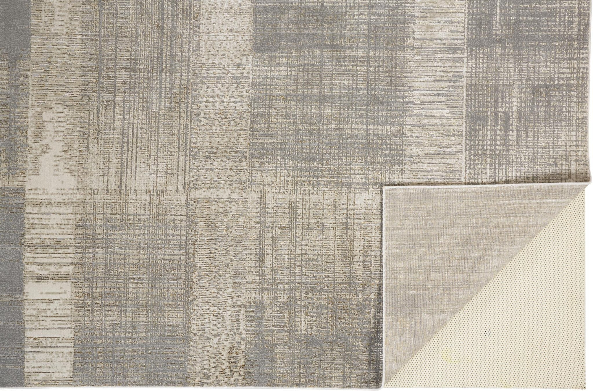 12' X 18' Gray And Ivory Abstract Area Rug - Image 3