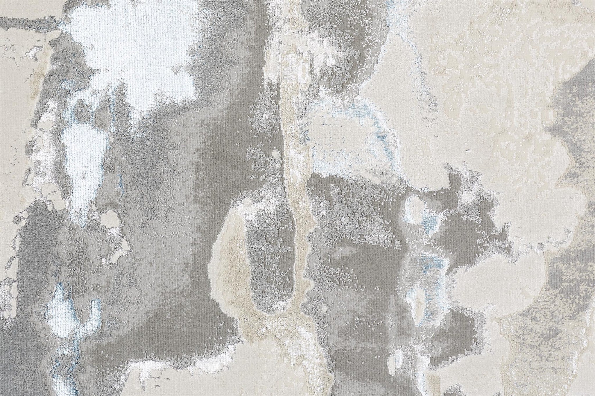 10' X 13' Ivory Gray And Blue Abstract Stain Resistant Area Rug - Image 5