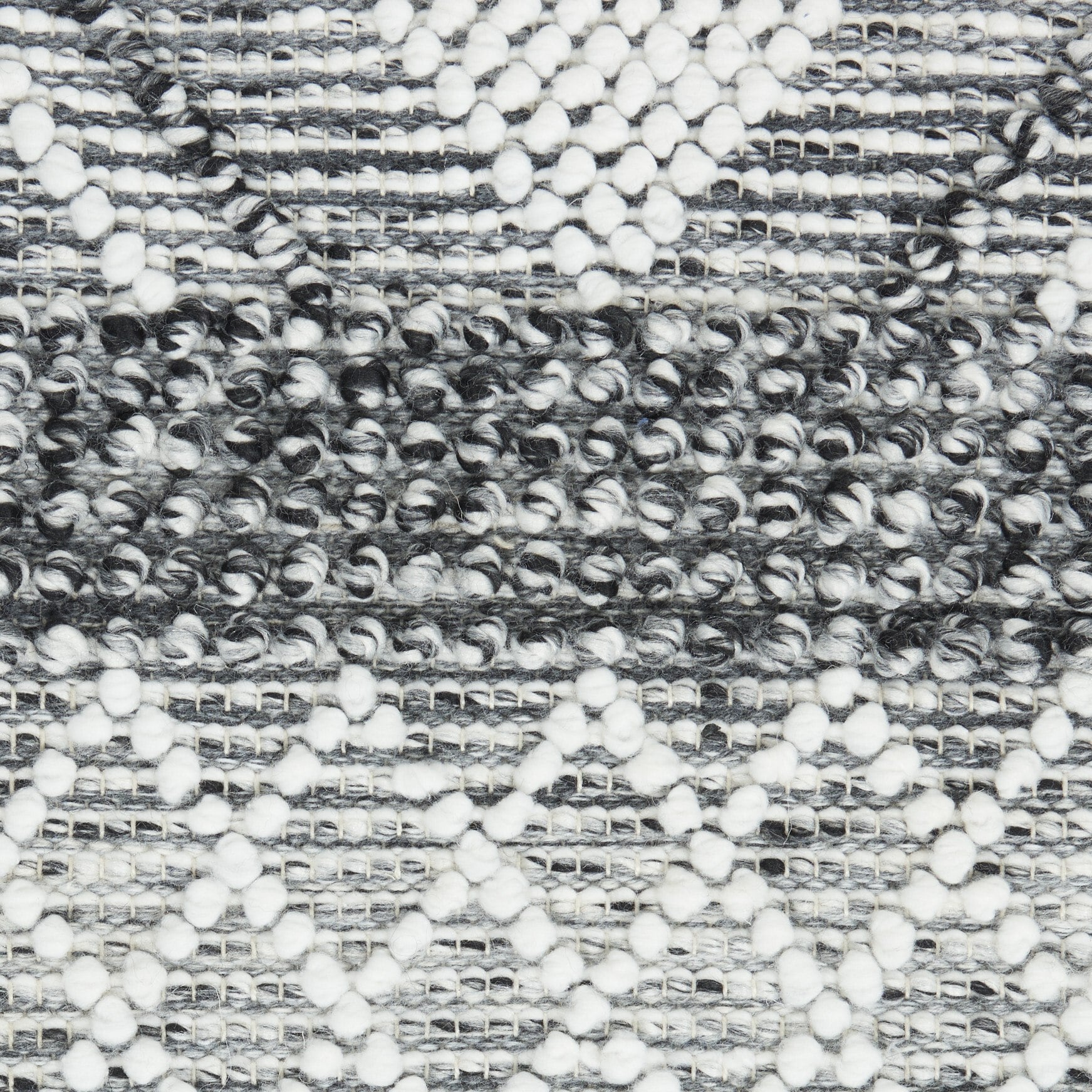 8' Gray and Ivory Geometric Hand Woven Runner Rug With Fringe - Image 4