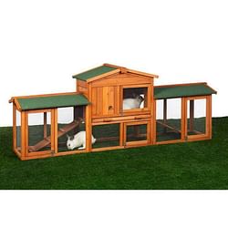 Category: Dropship Arts & Crafts, SKU #ES01PP4600, Title: Prevue Pet Products Rabbit Hutch with Double Run