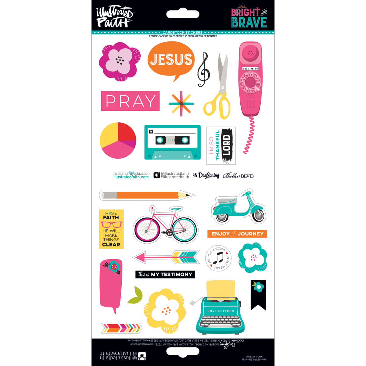 Bright and Brave Elements Cardstock Stickers