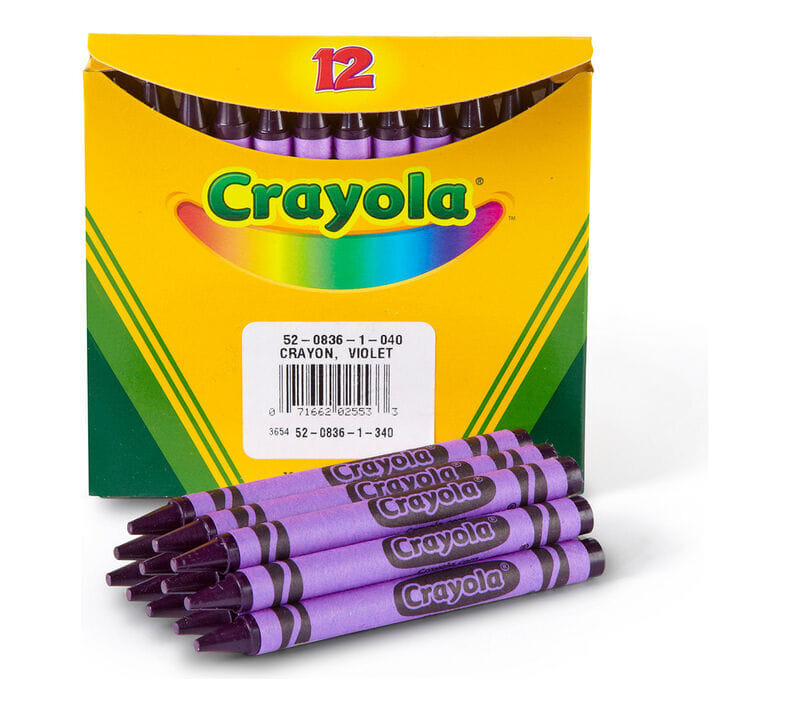 Crayola Violet Purple Bulk Crayons 12 Count
