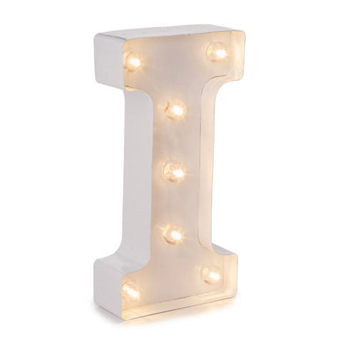 Darice Light Up White Marquee Letters Letter I 9.875 inches