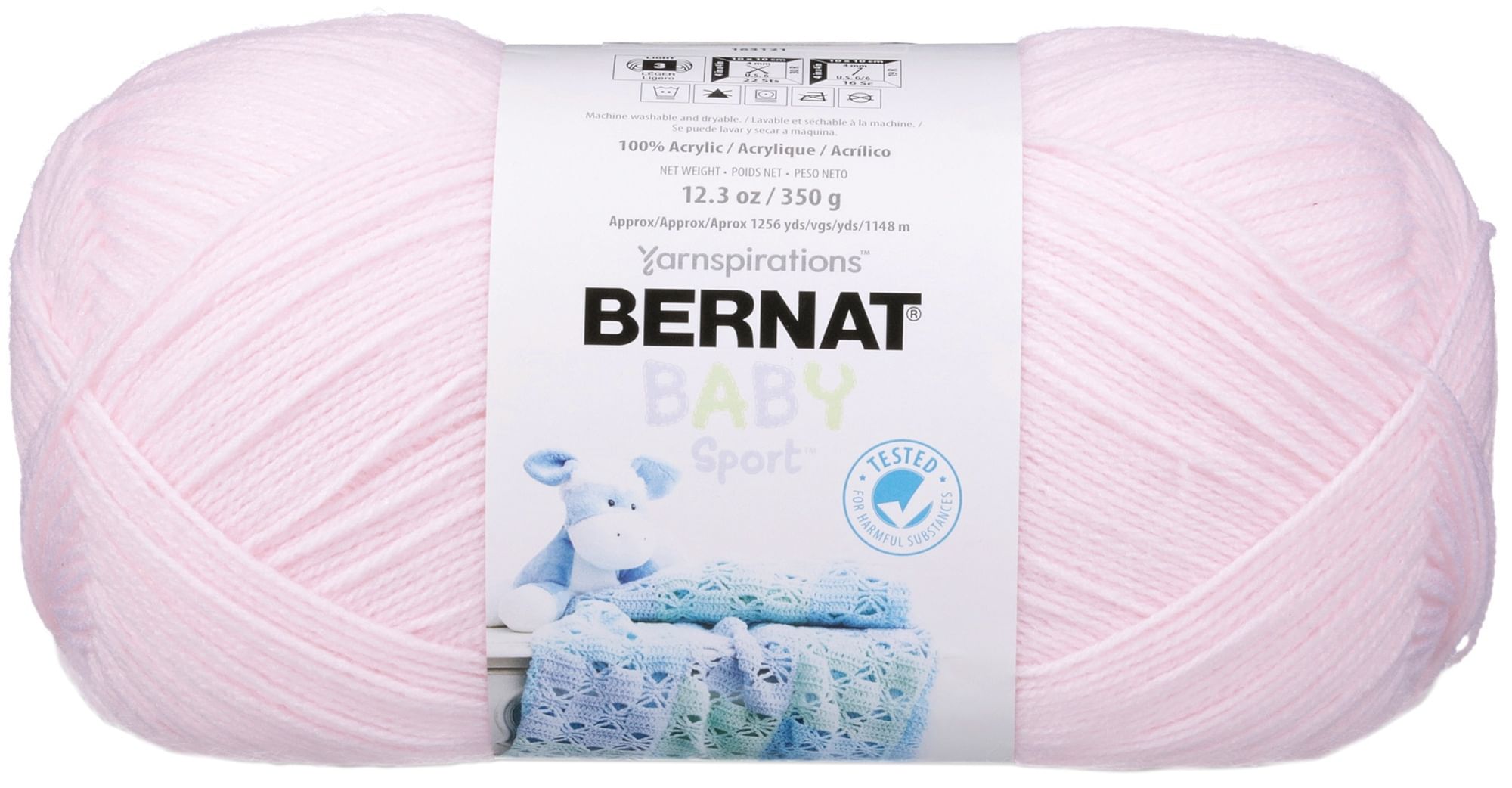 Bernat Baby Sport Big Ball Yarn SolidsBaby Pink