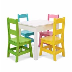 Category: Dropship Arts & Crafts, SKU #FC01302340, Title: Melissa & Doug Kids Furniture, Wooden Table & 4 Chairs - Pastel