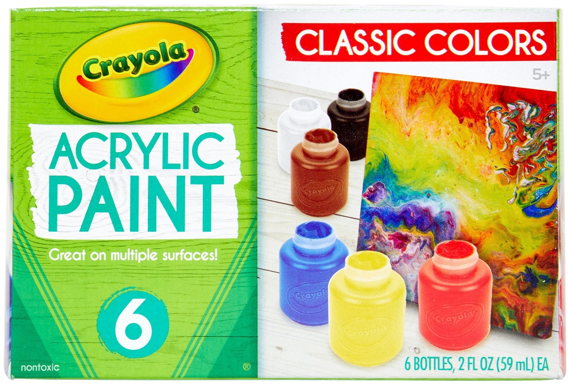 Crayola Acrylic Paint Set 2oz 6 Per Pkg