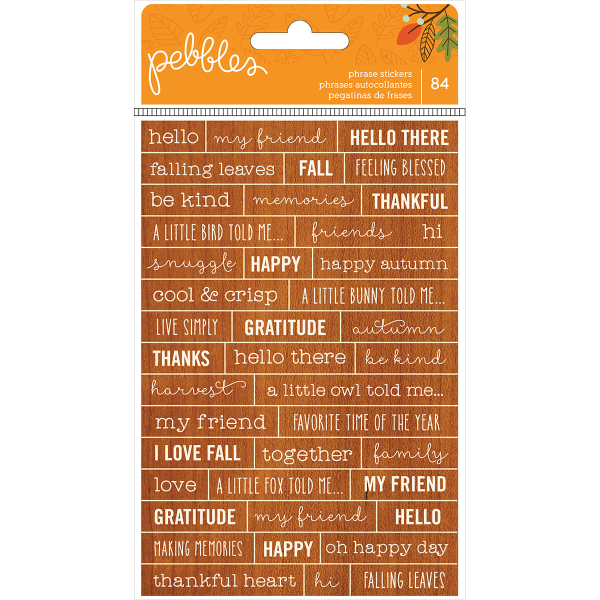 Woodl and Forest Collection Cardstock Stickers Phrases