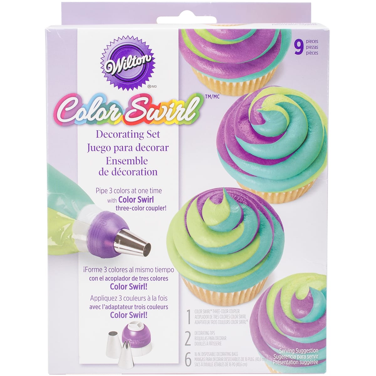 Wilton Color Swirl 3Color Coupler Decorating Set 1 Pack of 1 Piece