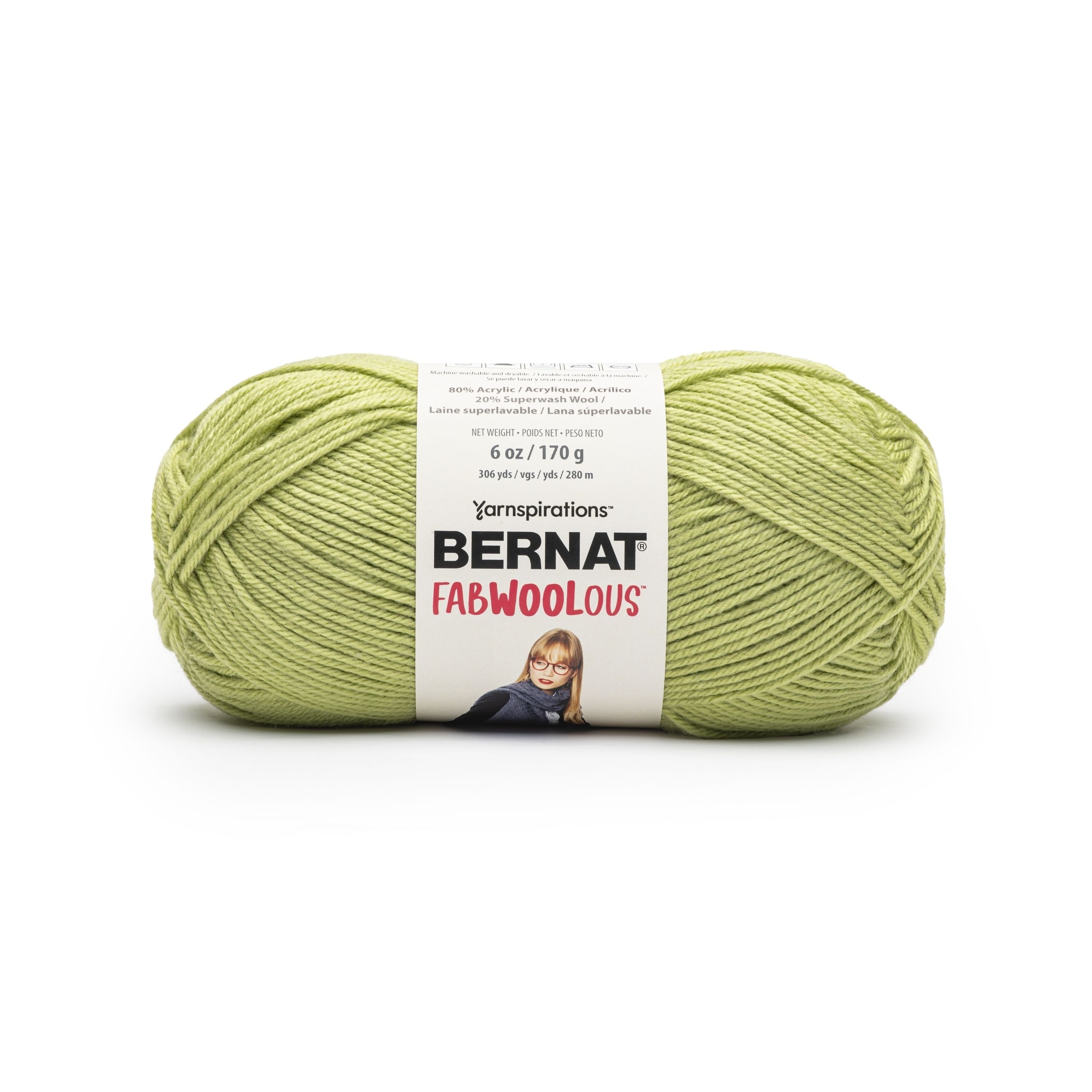 Spinrite Bernat Fabwoolous YarnLime