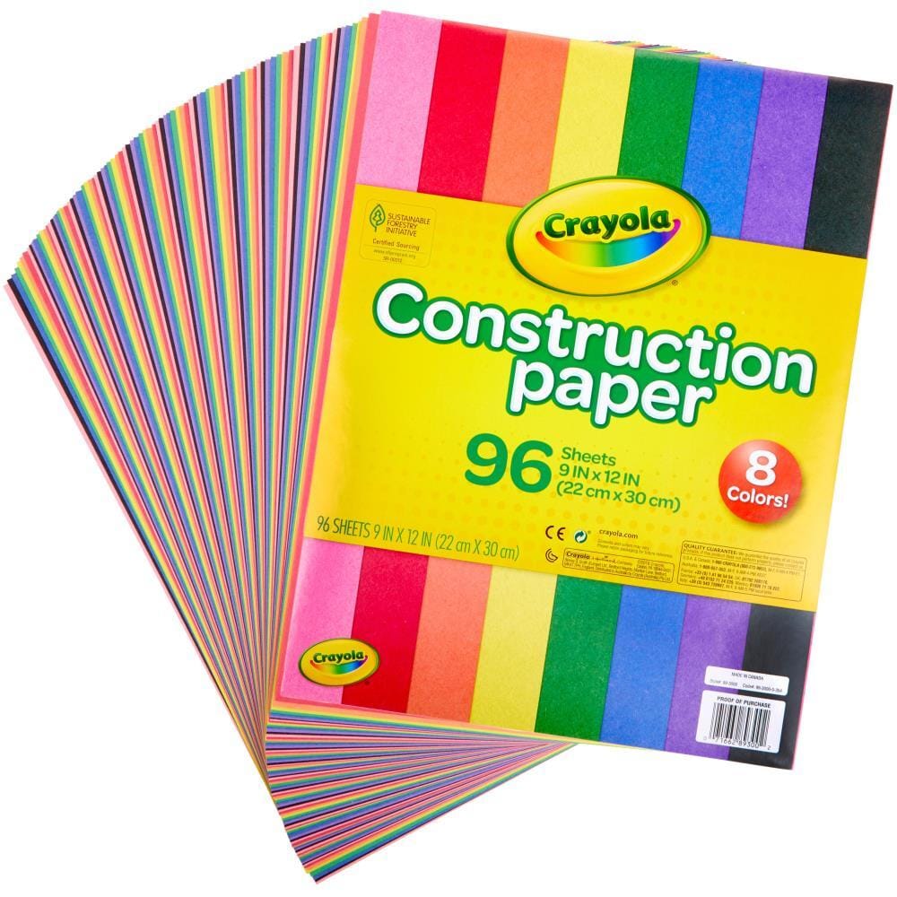Crayola Construction Paper Pad 9 inchX12 inch 96 Sheets