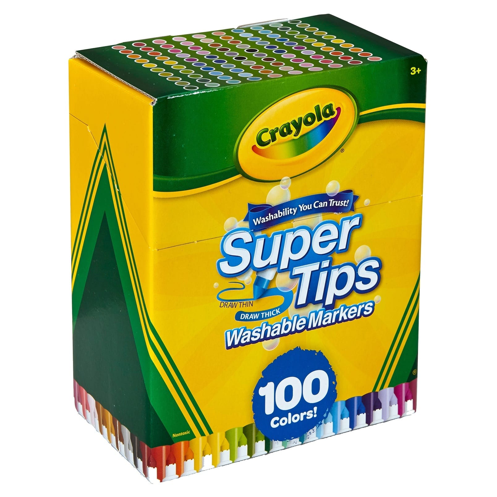 Crayola Super Tips Washable Markers 100 Per Pkg Assorted Colors