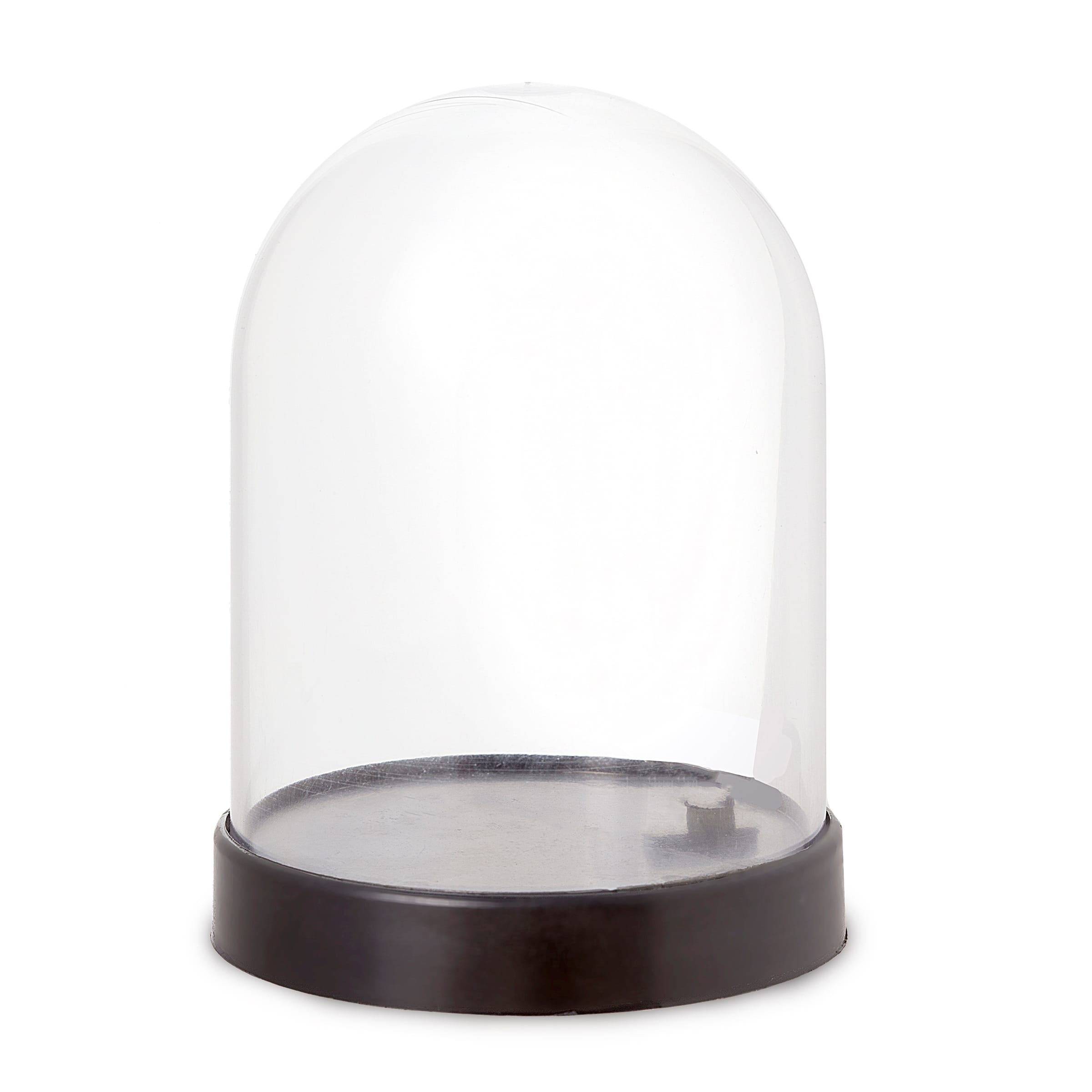 Water Globe Base and Cover Black Base Clear Cover 2.6 X 3.5 Inches