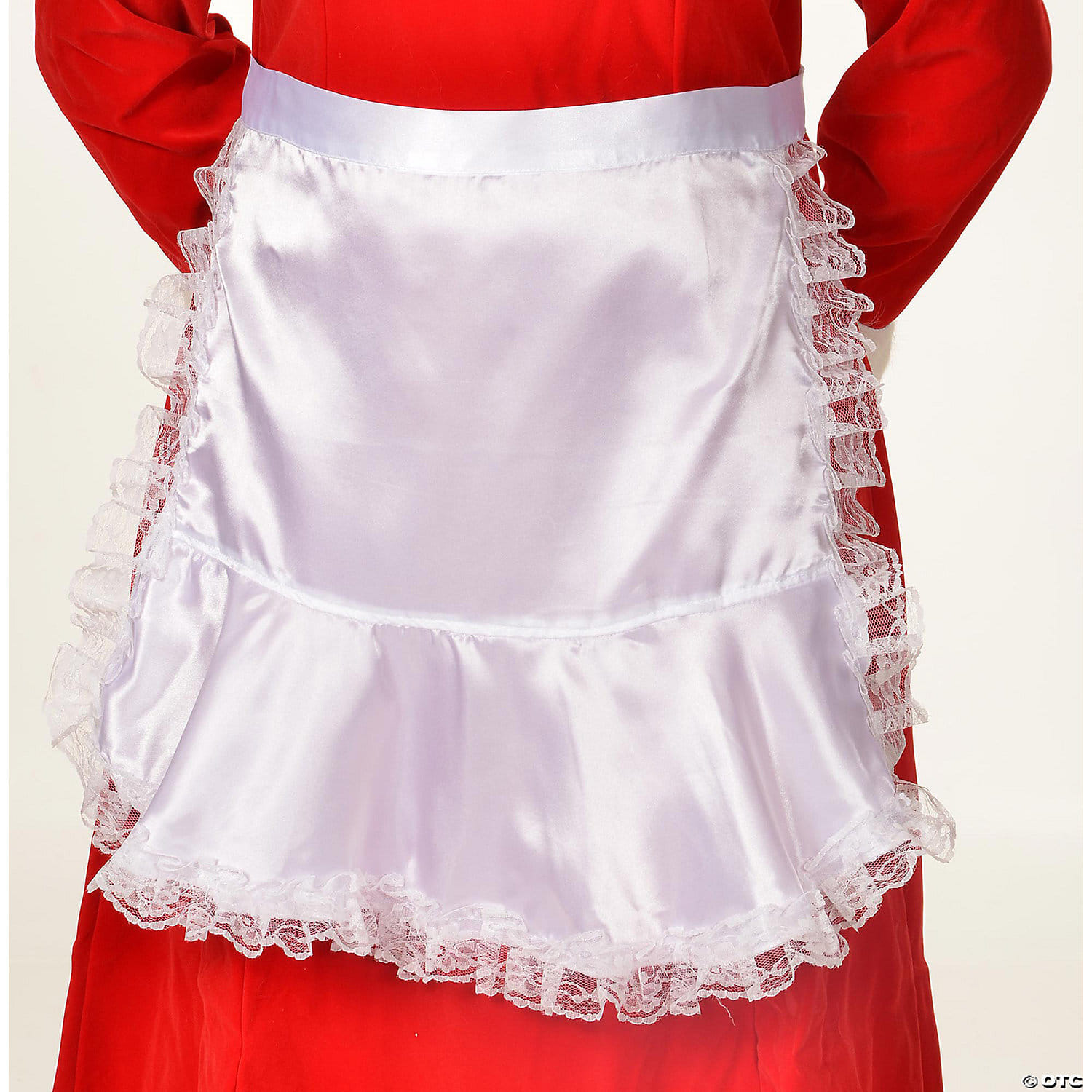 Mrs Claus Knee Length Satin Apron