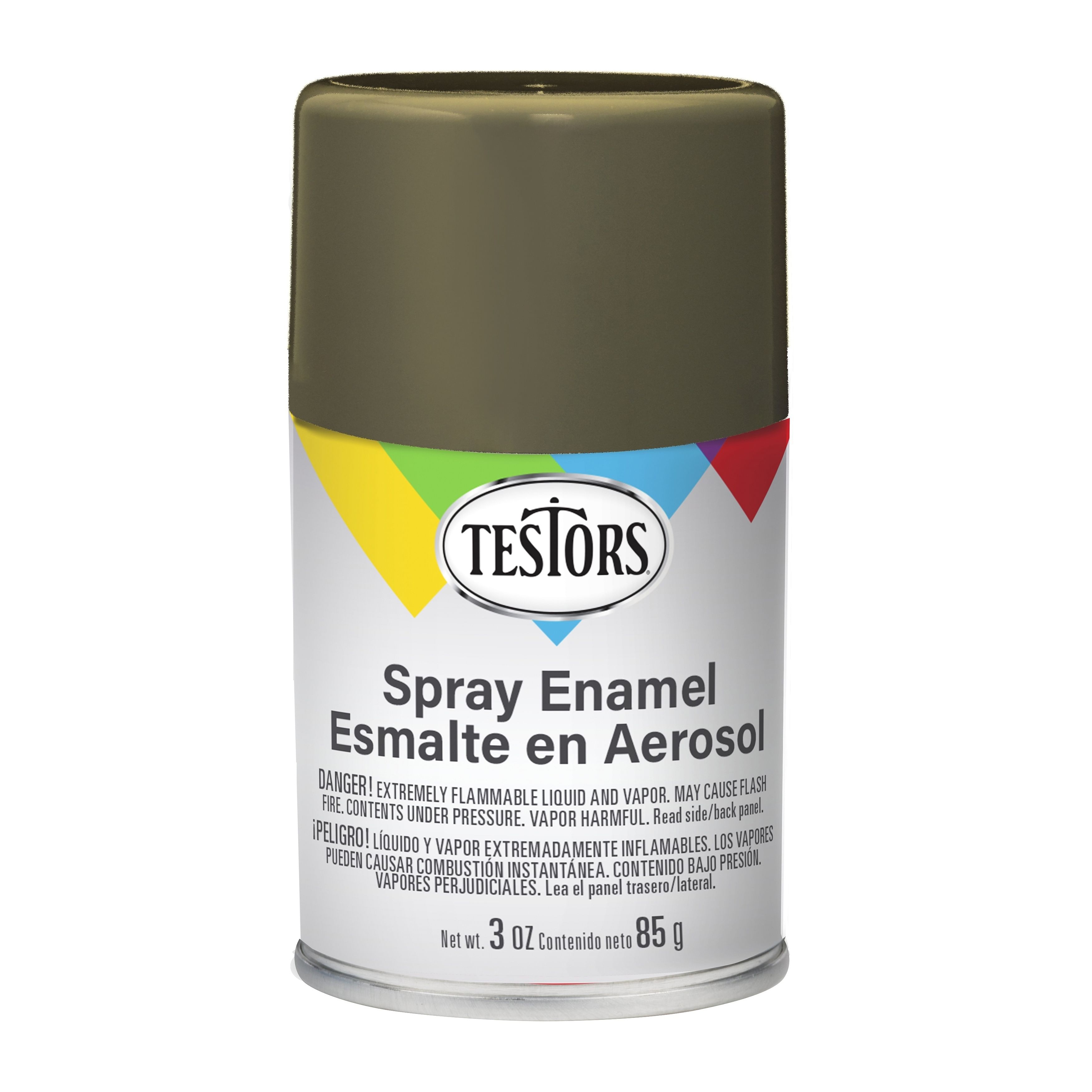 Testors Purpose Spray Enamel 3ozFlat Olive Drab