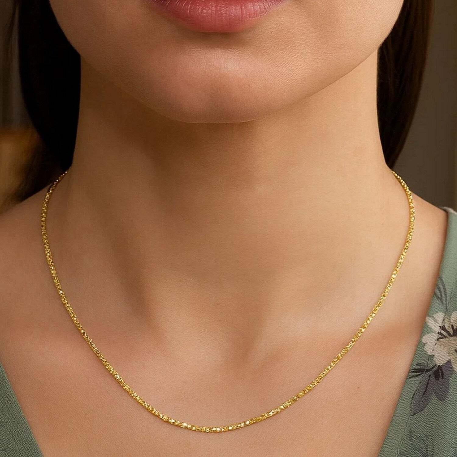 14k Yellow Gold Sparkle Chain (1.50 mm) - Image 4