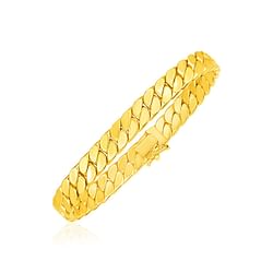 Category: Dropship Jewelry, SKU #04464-8, Title: Size: 8'' - 14k Yellow Gold 8 inch Mens Curb Chain Bracelet