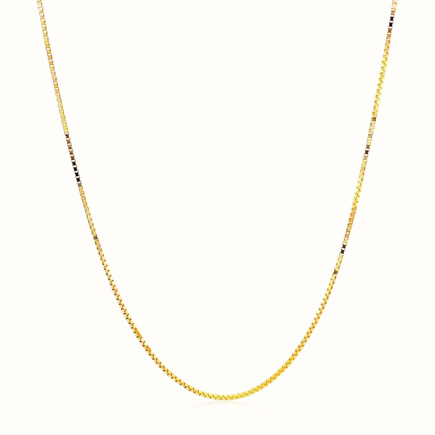 14k Yellow Gold Adjustable Box Chain (0.70 mm) - Image 2